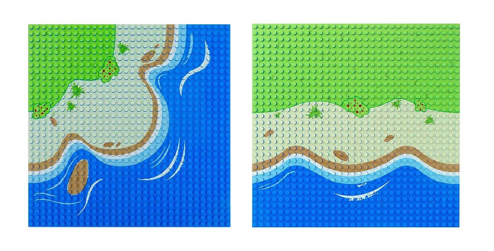 Ocean / Beach Base Plates - 25 x 25 cm (M38-B0182-oceanbeach)