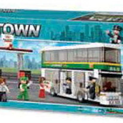 Double Decker Bus and Gas Station (M38-B0331)