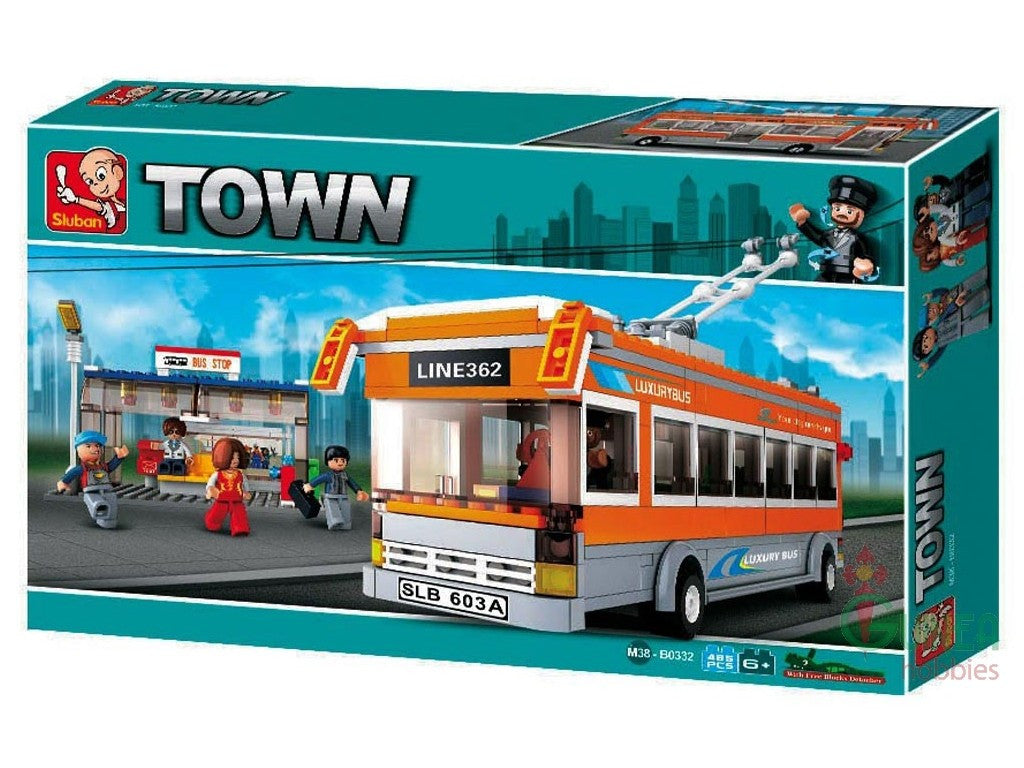 Street Trolley Bus - Metro Bus + Bus Stop (M38-B0332)