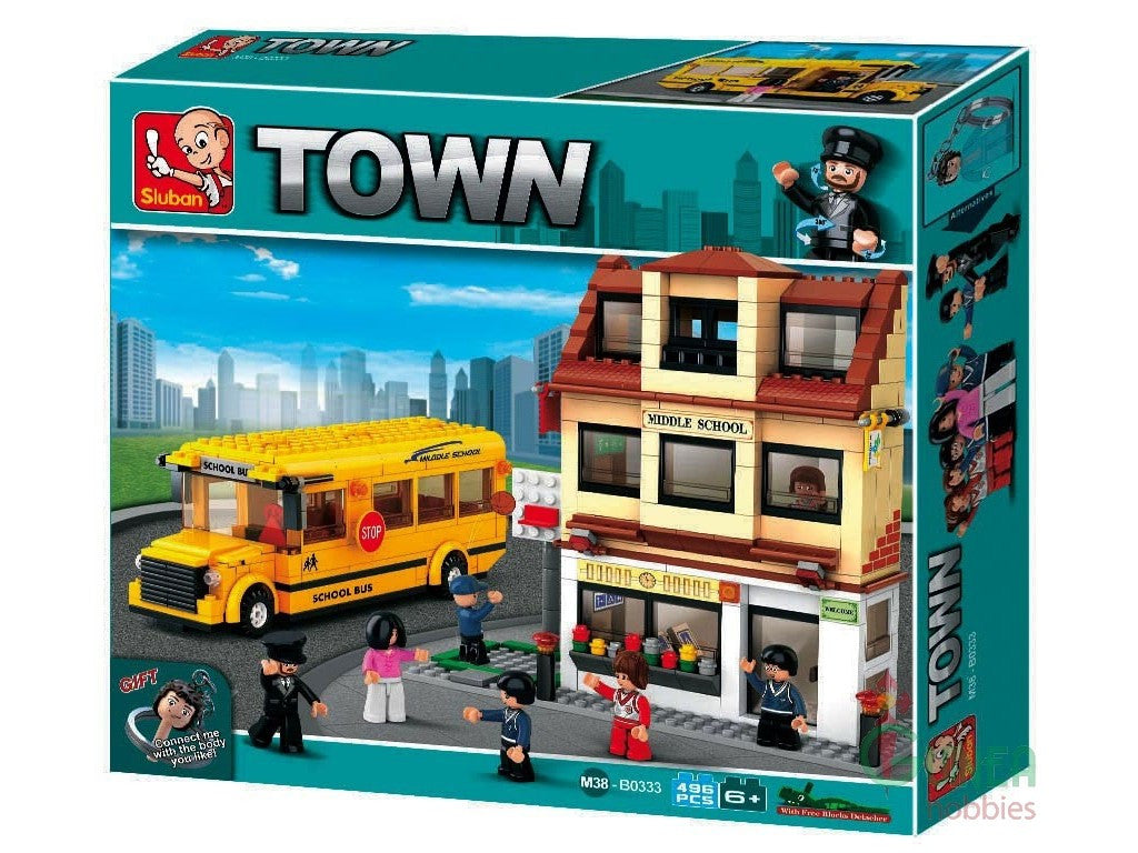 School Bus and School House (M38-B0333)