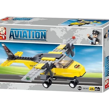 Sluban Small Yellow Trainer Plane (M38-B0360)