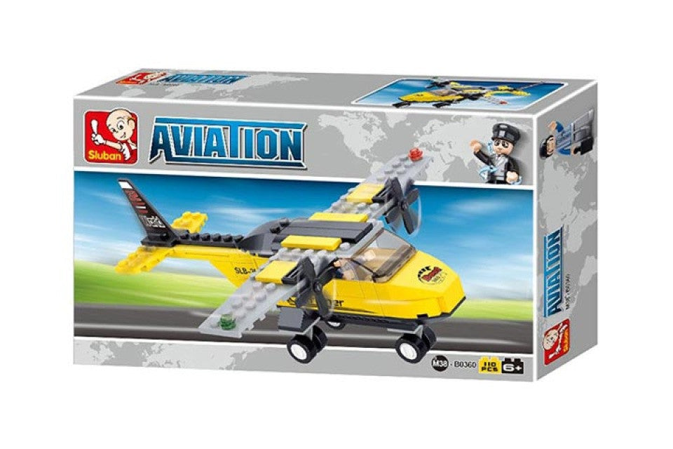 Sluban Small Yellow Trainer Plane (M38-B0360)