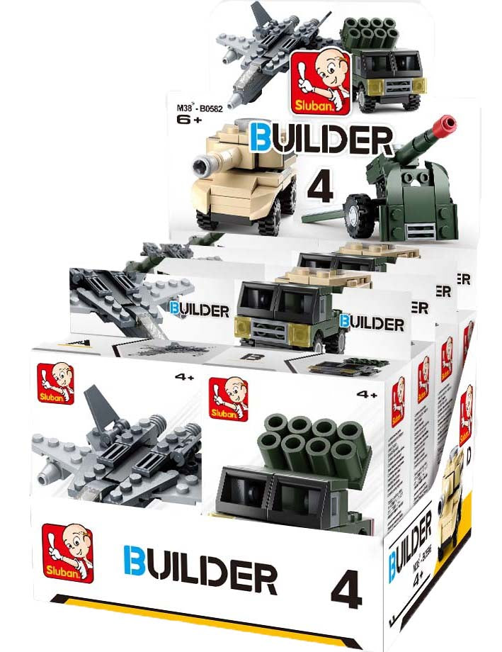 Builder Army 4 Mixed Designs (M38-B0596)