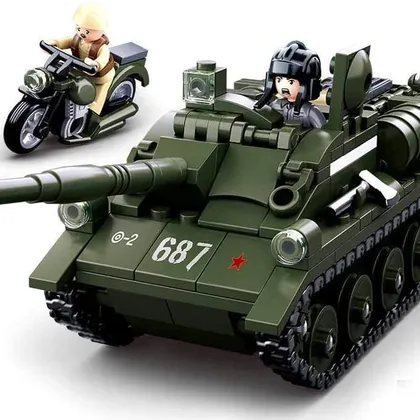 Sluban WW2 SU-85 Tank Destroyer Set - 347 Piece (M38-B0687)