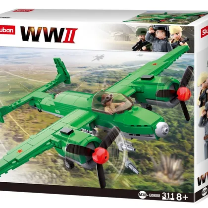 Sluban WW2 Tupolev TU-2 Bomber Airplane - 311 Pieces (M38-B0688)