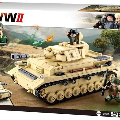 Sluban WWII Panzer IV Main Battle Tank Vehicle - 543 Pieces ( 2 in 1 ) (M38-B0693)