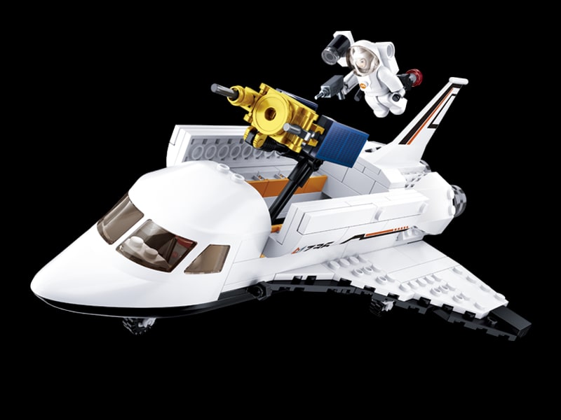 Space Shuttle and Satellite (M38-B0736)