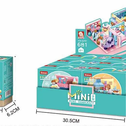 Girl's Mini House sets - 868 Pieces (M38-B0757)