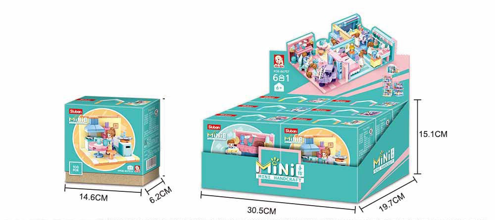 Girl's Mini House sets - 868 Pieces (M38-B0757)