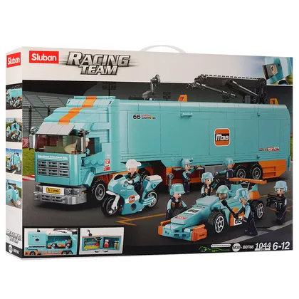 Mobile Racing Team Truck and Team -1044 Pieces (M38-B0766)