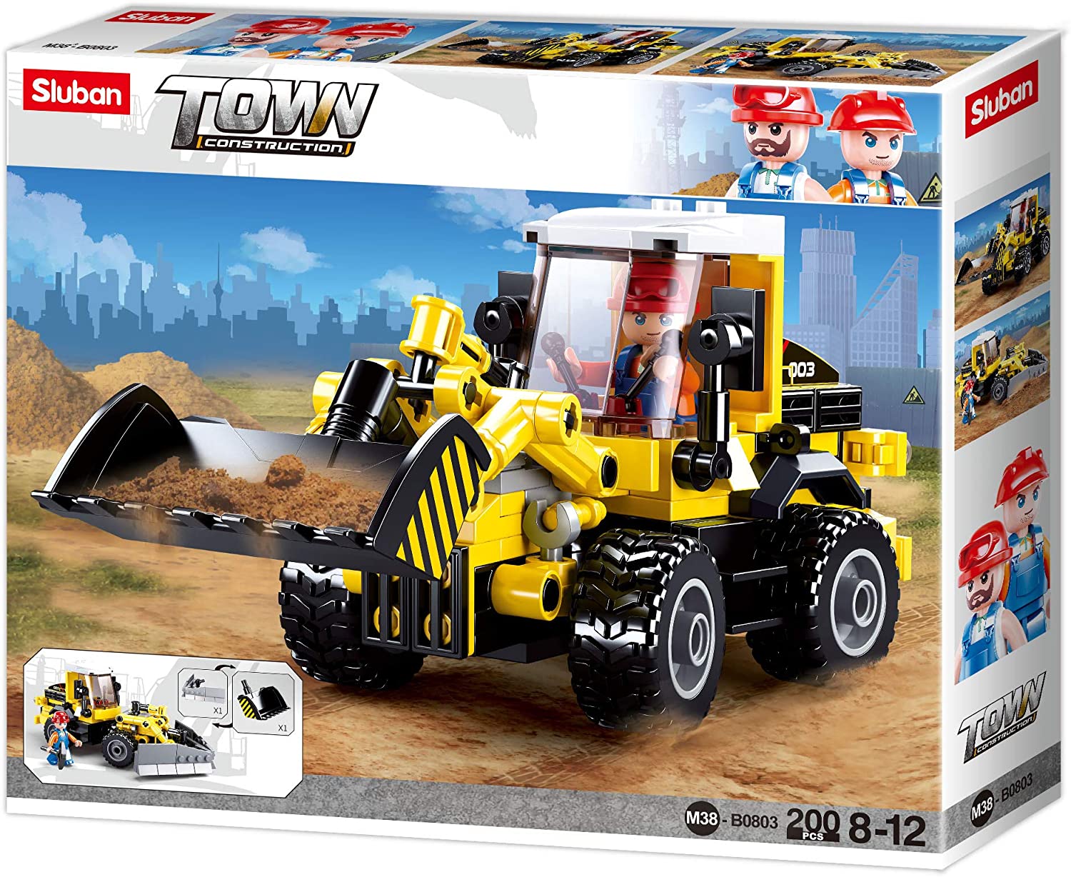 New Forklift / Bulldozer (2 in 1 Set ) - 200 Pieces (M38-B0803)