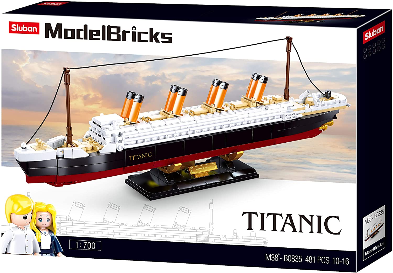 Medium Scale Titanic Model Kit - (36 cm / 14.7 Inch Long ) - 481 PCS (M38-B0835)