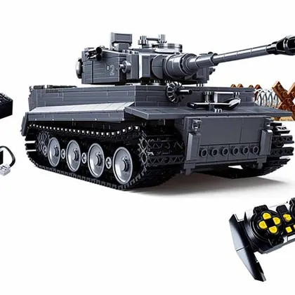 Powerbricks- Remote Control Panzerkampfwagen Tiger Tank (M38-B0851)