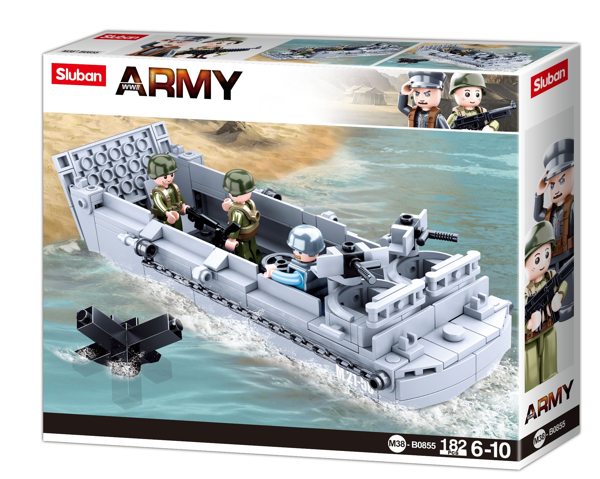 Higgins US WW2 Landing Craft - 182 Piece (M38-B0855)
