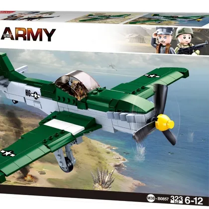 P-51 Mustang US Air-force Fighter Plane - 323 Pieces (M38-B0857)