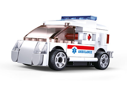 Power Bricks Pull Back Car Ambulance (M38-B0916F)