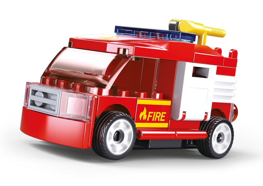 Power Bricks Pull Back Car Fire (M38-B0916G)