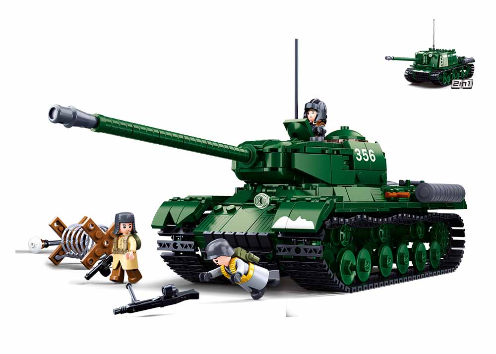 IS2 Heavy Battle Tank WW2 (2in1) Set - 845 Piece (M38-B0979)