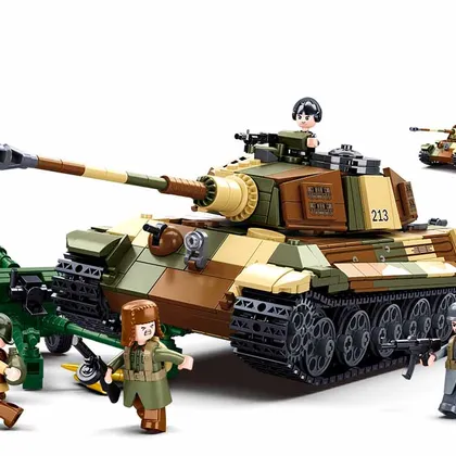 King Tiger Heavy Battle Tank WW2 (2in1) Set (M38-B0980)