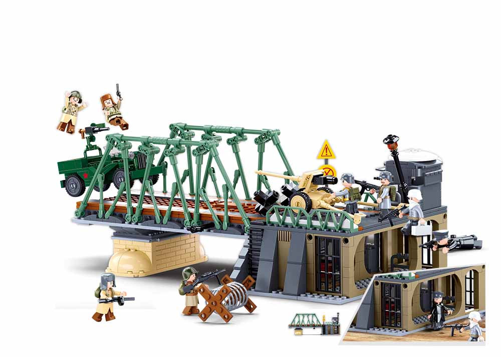 Winter Battle Bridge Scene - Battle Set 769 Pieces (M38-B0981)