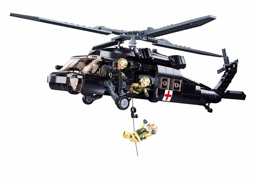 UH-60 US Black Hawk Military Helicopter - 692 Pcs (M38-B1012)