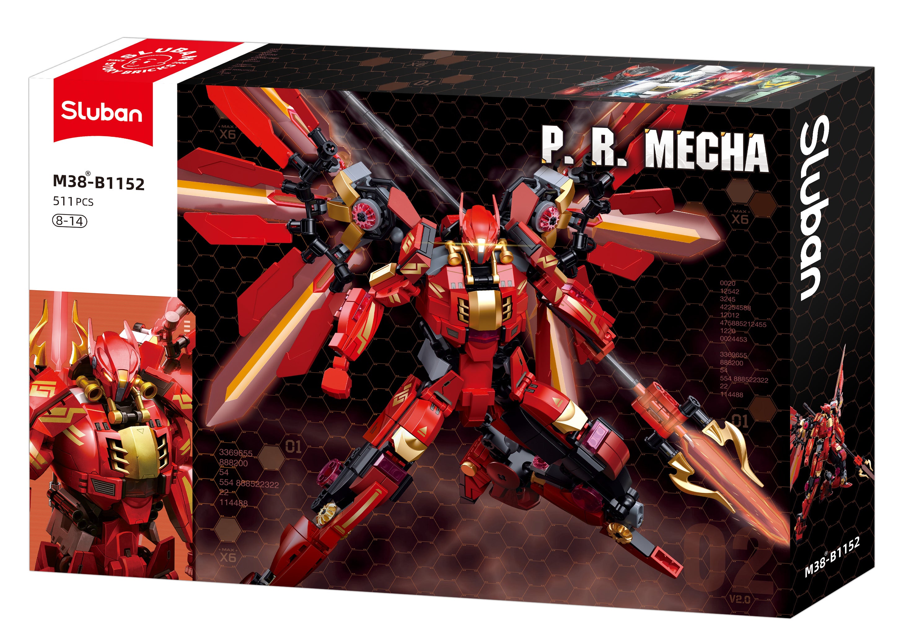 Mech Warrior - Red Warrior (M38-B1152)